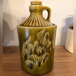 Mc Coy Pottery Vintage Olive Green Cookie Jug